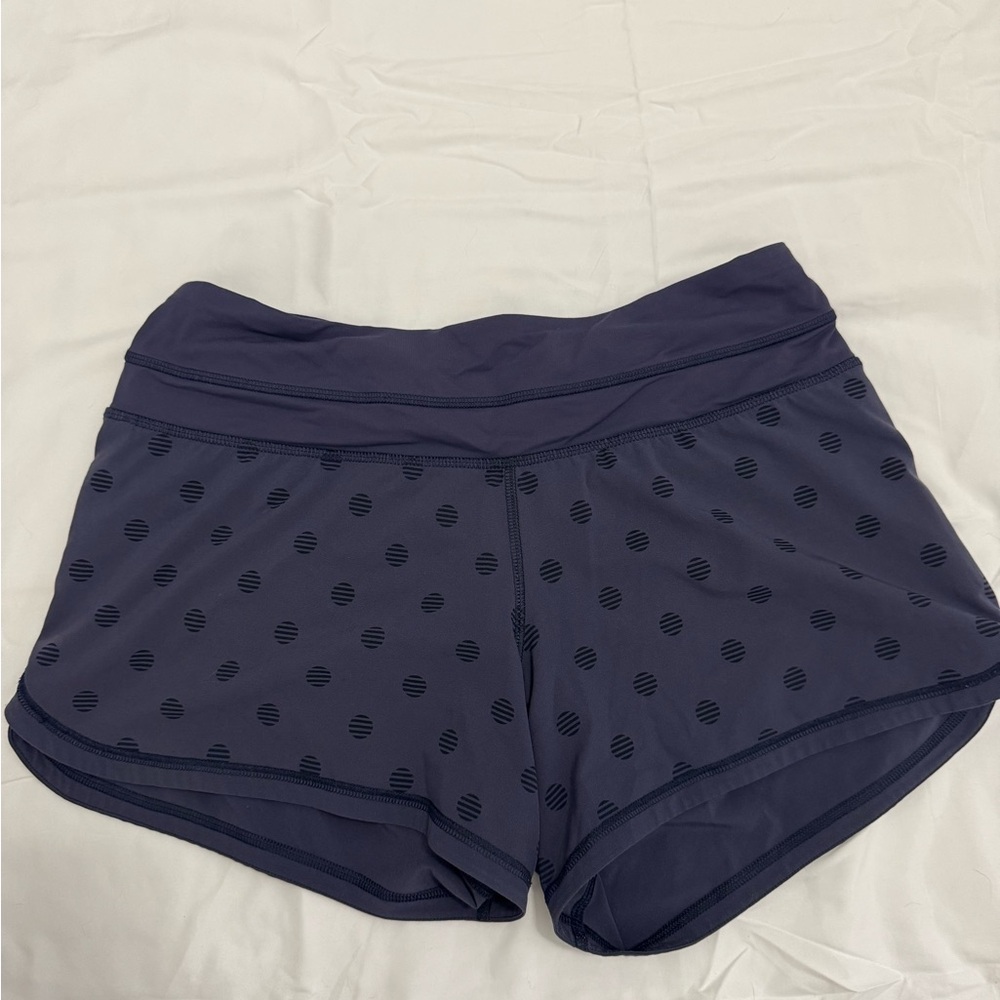Lululemon Athletica Navy Polka Dot Athletic Shorts